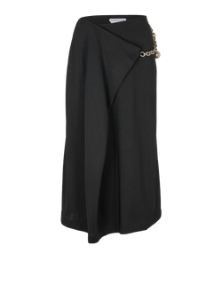 Bottega Veneta Ball and Chain Detail Skirt, Viscose, Black, UK6, 3*