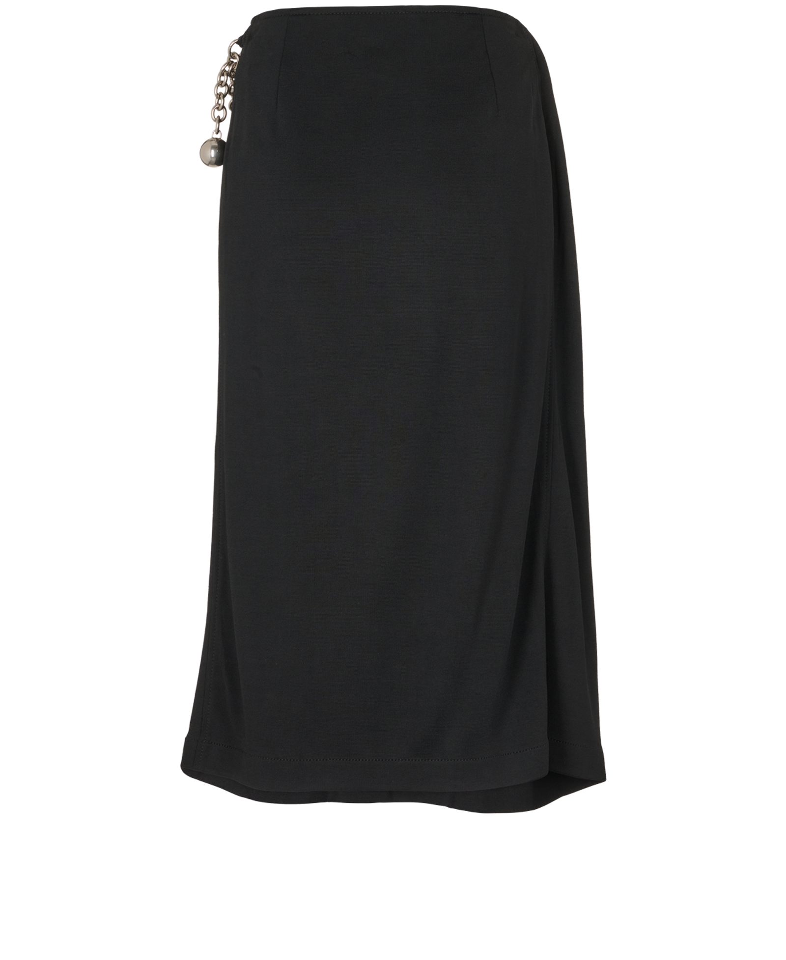 Bottega Veneta Ball and Chain Detail Skirt, &pound;250, Clothing, Black, Viscose, Back view