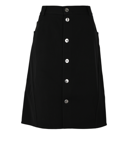 Bottega Veneta Button Down Skirt, £250, Clothing, Black, Wool, Front view