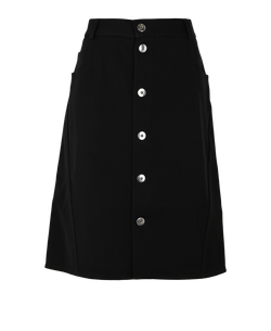 Bottega Veneta Button Down Skirt, Wool, Black, UK 12, 3*