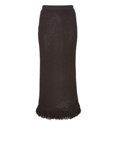 Bottega Veneta Fringe Trim Midi Skirt, front view