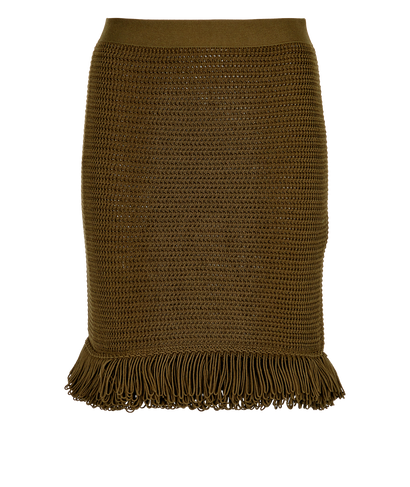 Bottega Veneta Knitted Fringed Skirt, front view