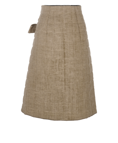 Bottega Veneta Midi Quilted Skirt, front view