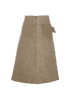 Bottega Veneta Midi Quilted Skirt, back view