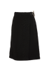 Bottega Veneta Belted Wrap Skirt, &pound;110, Clothing, Black, Silk/Viscose, Front view