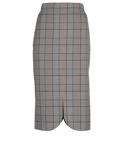 Burberry Plaid Midi Pencil Skirt, front view