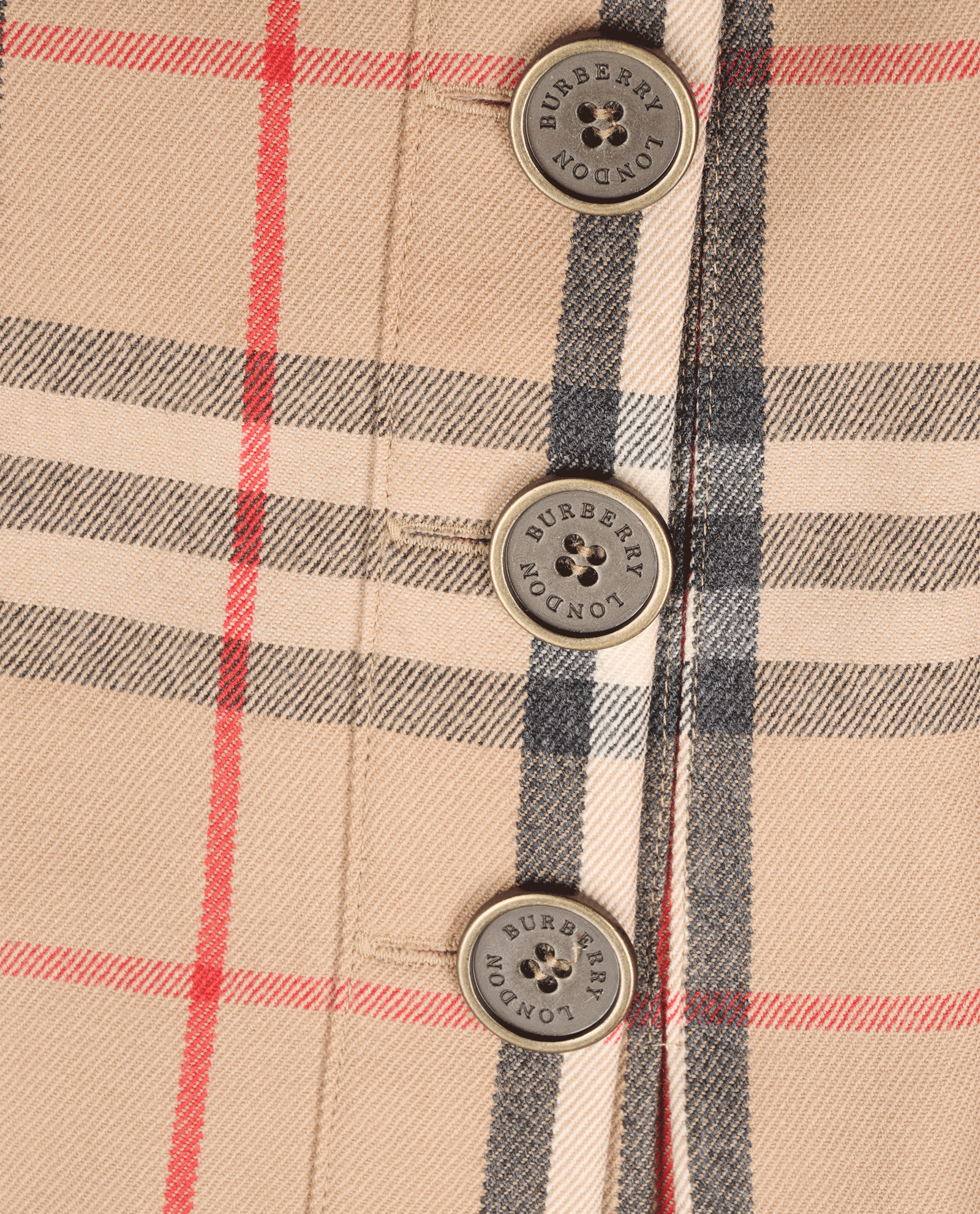 Burberry Check Skirt, &pound;140, Clothing, Beige, Wool, Other view