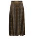 Celine Crepe De Chine Pleated Midi Skirt, front view
