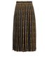 Celine Crepe De Chine Pleated Midi Skirt, back view