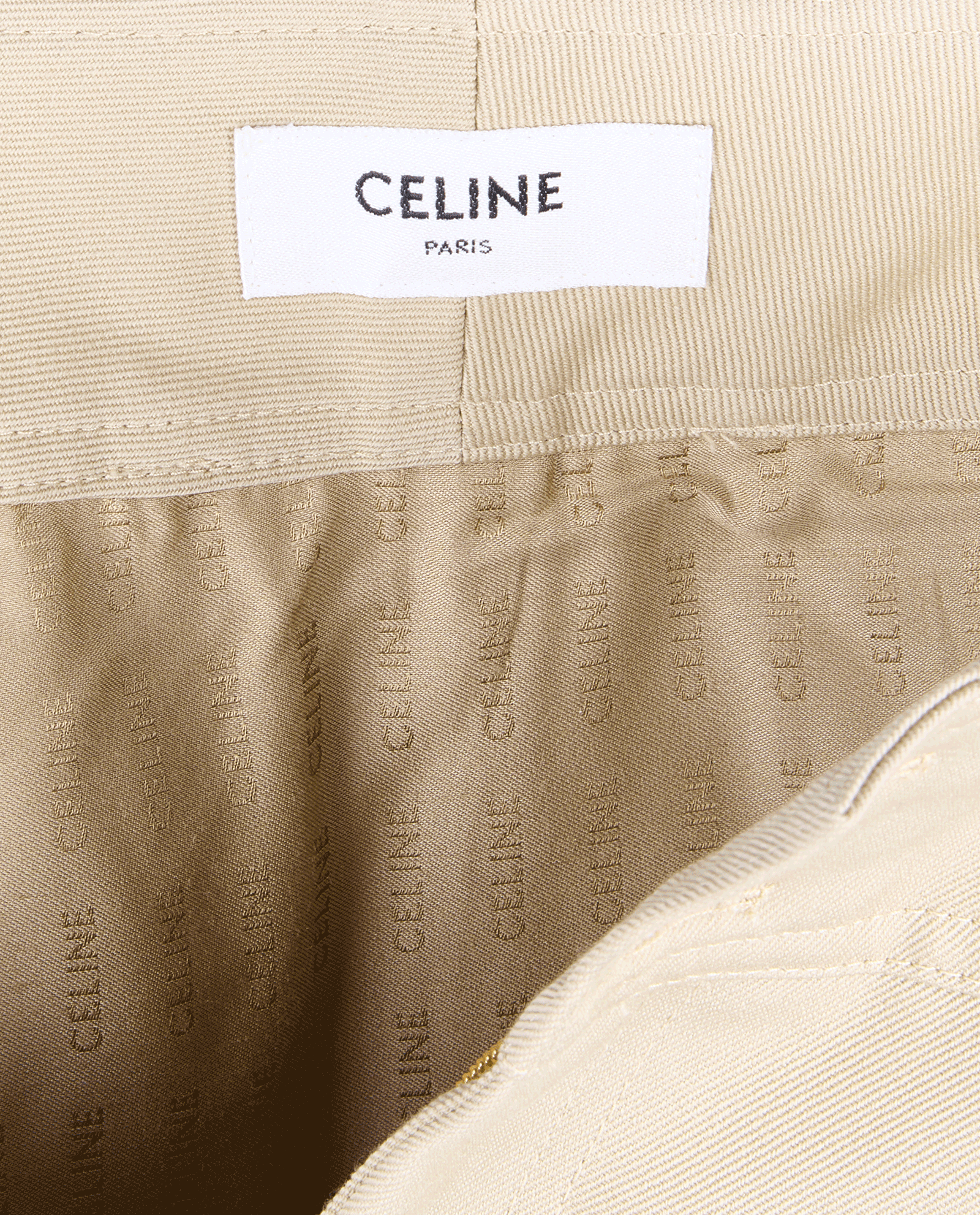 Celine Cargo Mini Skirt, &pound;350, Clothing, Beige, Wool, Other view