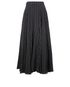 Celine Logo Midi Skirt, &pound;275, Clothing, Black, Silk, Front view