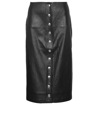 Celine Leather Midi Skirt, front view