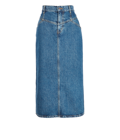 Celine Denim Midi Skirt, front view