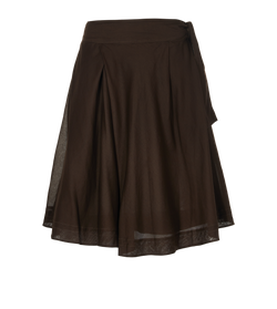 Celine Midi Skirt, Cotton, Brown, 3*