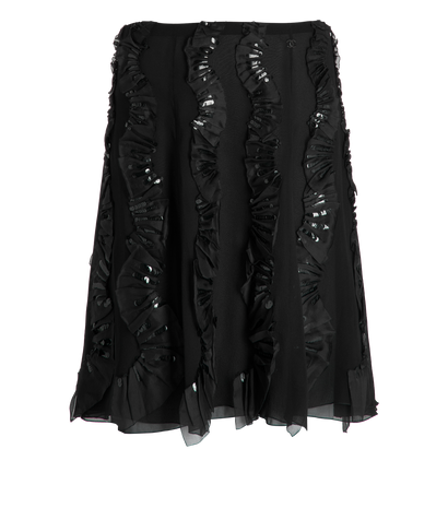 Chanel 01P Seqiun & Ruffle Skirt, front view