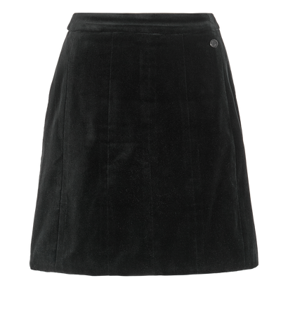 Chanel Velvet Mini Skirt, front view