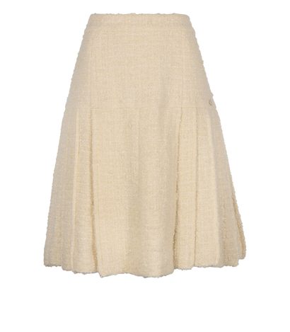 Chanel Tweed Pleated Skirt, front view