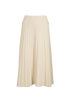 Chanel Pleated Skirt, &pound;495, Clothing, Cream, Wool, Front view