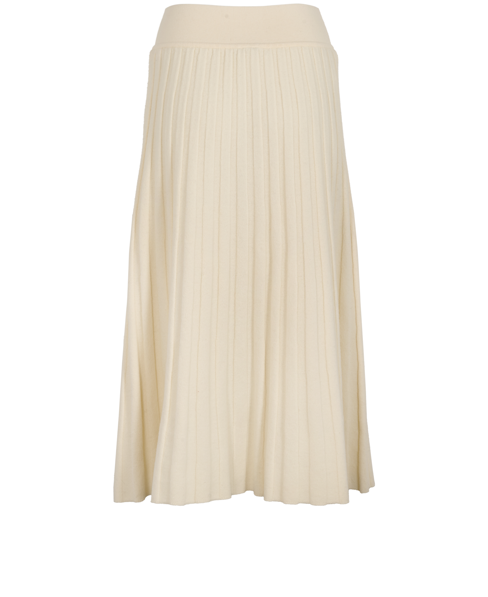 Chanel Pleated Skirt, &pound;495, Clothing, Cream, Wool, Back view