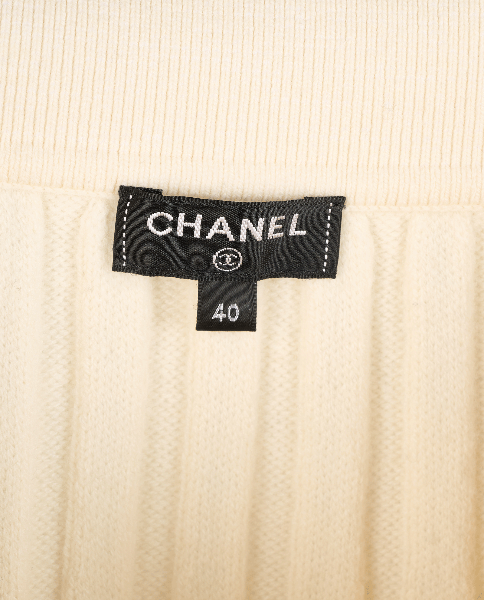 Chanel Pleated Skirt, &pound;495, Clothing, Cream, Wool, Other view