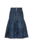 Chanel Printed Denim Skirt, back view