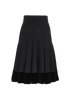 Chanel Pleated Midi Skirt, &pound;450, Clothing, Black, Cotton, Front view