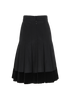 Chanel Pleated Midi Skirt, &pound;450, Clothing, Black, Cotton, Back view