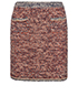 Chanel Knitted Skirt, &pound;275, Clothing, Blue/Orange, Viscose, Front view