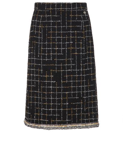 Chanel Tweed Midi Skirt, front view