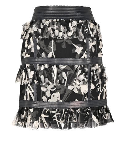 Chanel Mini Skirt, £450, Clothing, Black/Grey, Silk, Front view