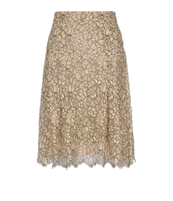 Chanel Flower Lace Skirt, Cotton, Beige, UK10, 3*