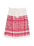 Chanel Distressed Tweed Skirt, £450, Clothing, Pink/White, Cotton/Silk, Front view