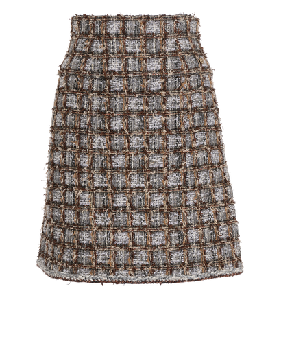 Chanel Tweed Skirt, &pound;350, Clothing, Brown/Grey, Acrylic Plastic/Cotton, Front view