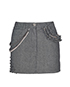 Chanel Denim Skirt Pearl Details, &pound;125, Clothing, Blue, Denim, Front view