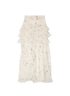 Chanel Long Ruffle Ski Print Skirt, front view