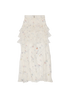 Chanel Long Ruffle Ski Print Skirt, back view