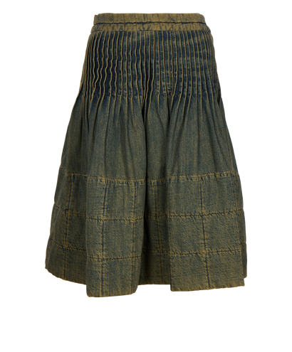 Chanel Flared Washed Denim Skirt, front view