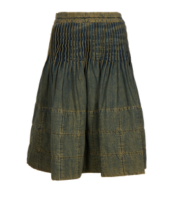 Chanel Flared Washed Denim Skirt, Cotton, Blue, UK 12, 3*