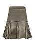 Chanel Paper Knit Fluted Hem Stripe Skirt, back view