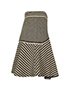 Chanel Paper Knit Fluted Hem Stripe Skirt, side view