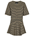Chanel Paper Knit Fluted Hem Stripe Skirt, other view