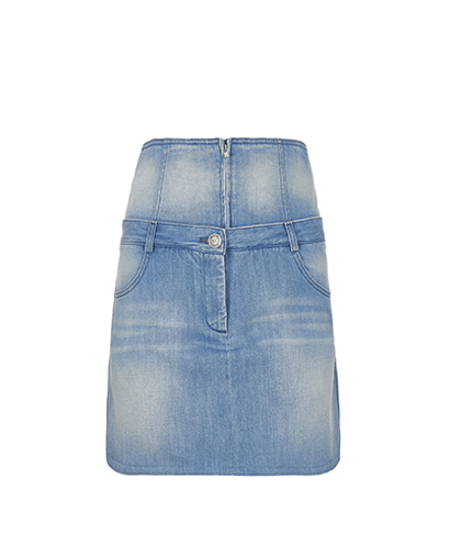 Chanel Denim High Waisted Skirt, front view