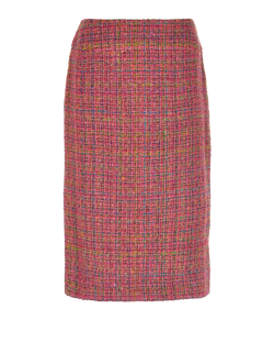 Chanel 98A Tweed Skirt, Wool/Acrylic/Nylon, Pink, UK 14, 3*