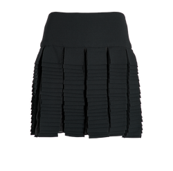 Chanel Mini Frilled Skirt, Silk, Black, UK4, 2*