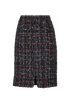Chanel Tweed Midi Skirt, £450, Clothing, Black/Grey/Red, Wool, Back view