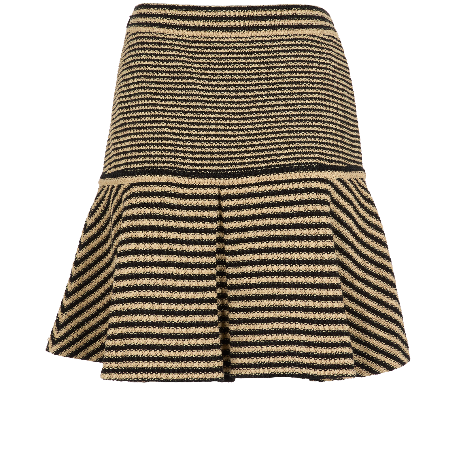 Chanel Striped Skirt, &pound;495, Clothing, Beige/Black, Cotton, Back view
