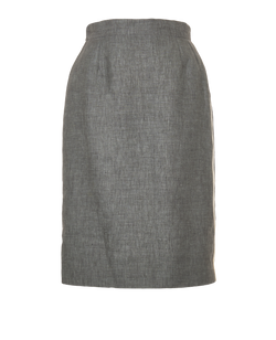 Chanel Strip Skirt, Linen, Grey, UK10, 1*