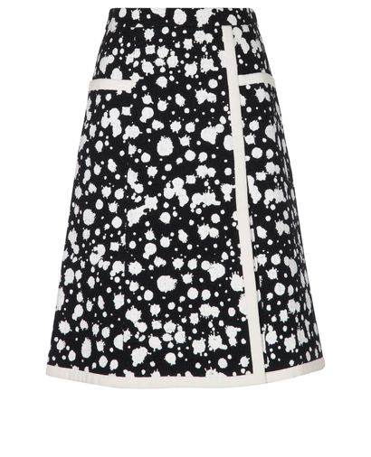 Chanel Splatter Tweed A-Line Skirt, front view