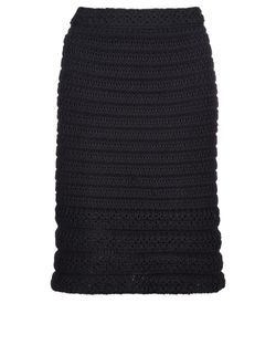 Chanel Crochet Skirt, Cotton, Navy, UK 12, 2*