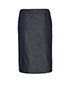 Chanel Denim Vintage 2000 Pencil Skirt, back view